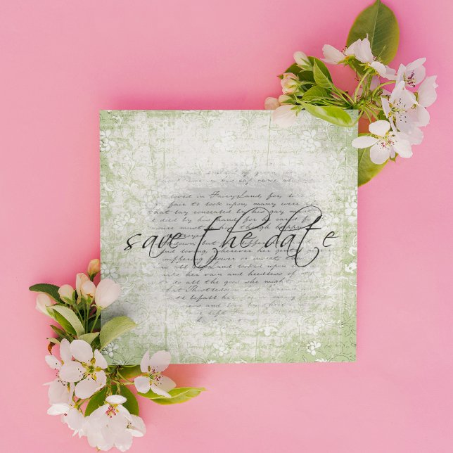 SPARA DATUM MEDDELANDE i VINTAGE BLOMMIGT (Skapare uppladdad)