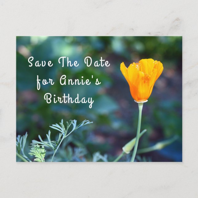 Spara datum meddelande vykort (Framsida)