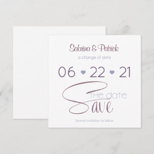 Spara datum MInimalist Orchid Lilac Inbjudningar
