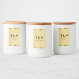 Spara datum monogram text guld mall mat etikett