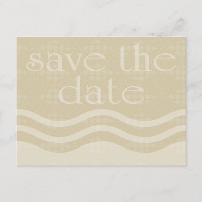 spara datum : mönstrade vågor : meddelande vykort (Framsida)
