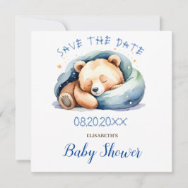 Spara datum Nallen Baby Shower