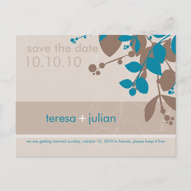 SPARA DATUM :: native 10 Meddelande Vykort (Framsida)