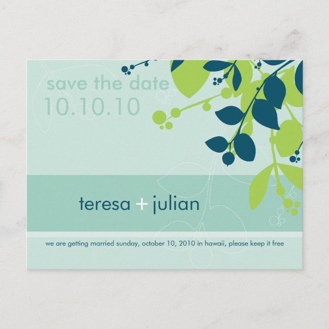 SPARA DATUM :: native 1 Meddelande Vykort (Framsida)