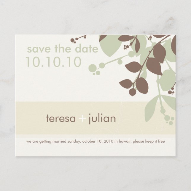 SPARA DATUM :: native 5 Meddelande Vykort (Framsida)