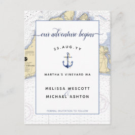 Spara datum #Nautical Anchor | #SaveTheDate MV Meddelande Vykort