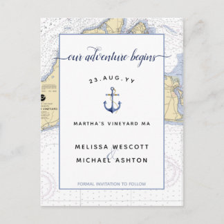 Spara datum #Nautical Anchor | #SaveTheDate MV Meddelande Vykort