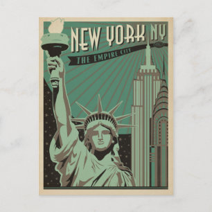 Spara datum New York - Imperiestaden Meddelande Vykort