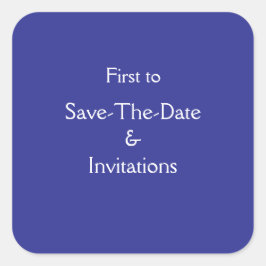 Spara datum och inbjudningar fyrkantigt klistermärke