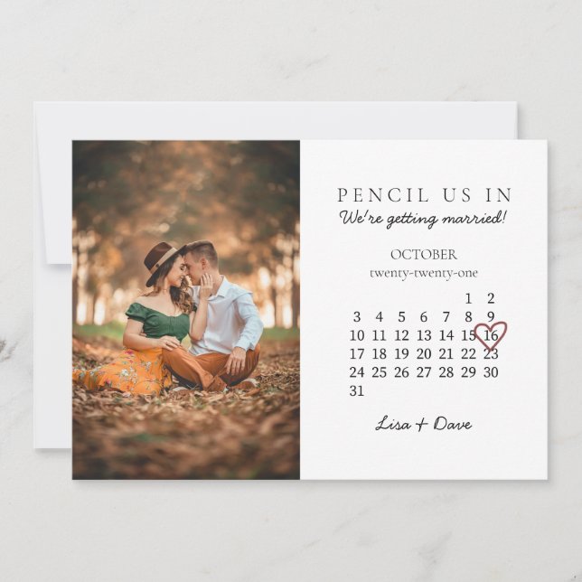 Spara datum okt 2021-månadskalenderns Rosa Heart Julkort (Framsida)