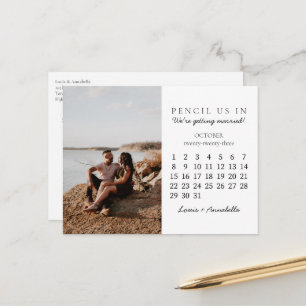 Spara datum Oktober 2023 Kalender Modern Månad Vykort