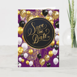 Spara datum (ordspråk 18:22) Lila/Guld/vit Kort