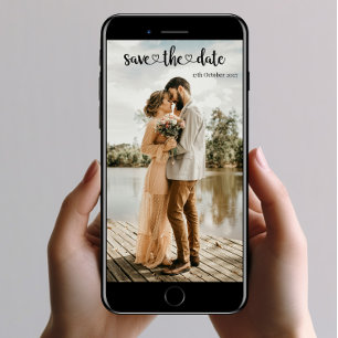 Spara datum på elegant Mobile & Print-Friendly Inbjudningar