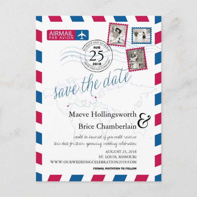 Spara datum på flygposten för World Locations Meddelande Vykort (Framsida)