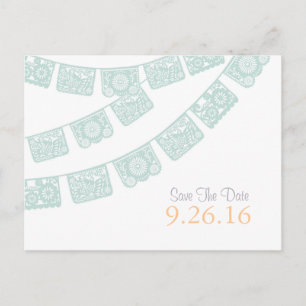 Spara datum Papel Picado vykort