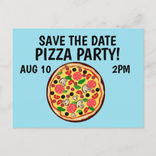 SPARA DATUM PIZZA FEST INBJUDNINGAR Postkort