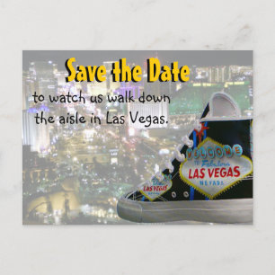 Spara datum promenad nedför gången i Las Vegas Meddelande Vykort