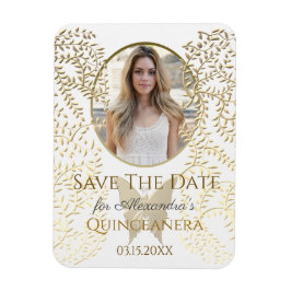 Spara datum Quinceanera i fotot Magnet