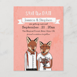 Spara datum - Rävar i kärlek kort