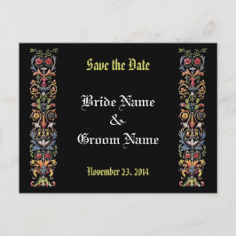 Spara datum Redigerbar medeltida illuminerad konst Meddelande Vykort