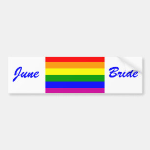 Spara datum/regnbåge Bröllop/Gay pride Bildekal