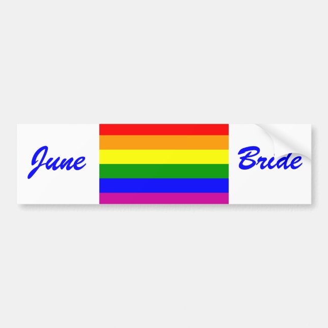 Spara datum/regnbåge Bröllop/Gay pride Bildekal (Framsidan)