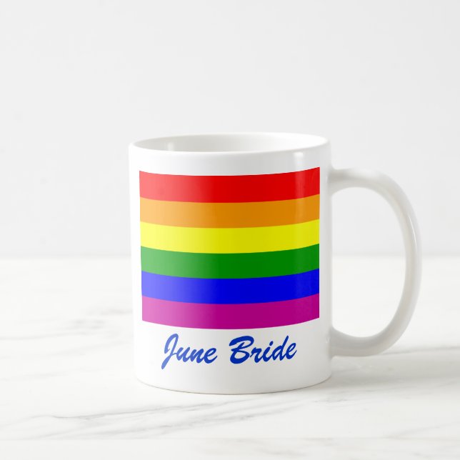 Spara datum/regnbåge Bröllop/Gay pride Kaffemugg (Höger)