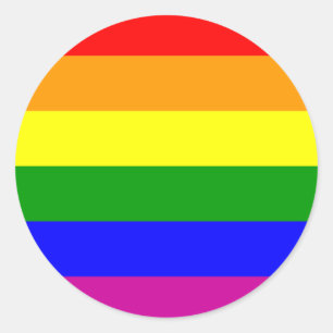 Spara datum/regnbåge Bröllop/Gay pride Runt Klistermärke