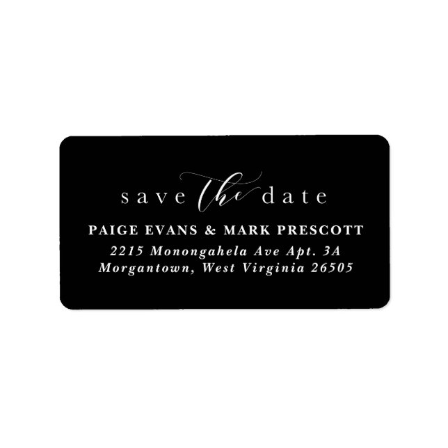 Spara datum-returadressen adressetikett (Framsidan)