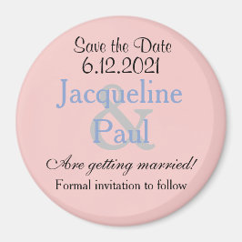 Spara datum Ros Blå Pasteller Magnet