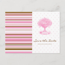 SPARA DATUM, Rosa & Brun Chic vykort