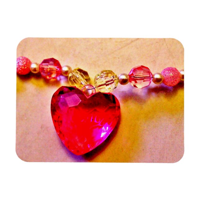 Spara datum Rosa hjärta Magnet (Horisontell)