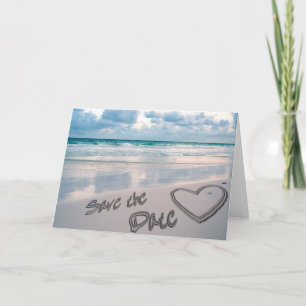 Spara datum - Sand Heart-skrivning Meddelande