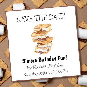 Spara datum S'mores Kul 6-års födelsedag  Datumet