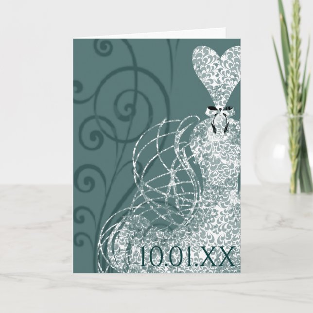 Spara datum - Snöre Brides egen stad - Anpassad Meddelande (Framsida)