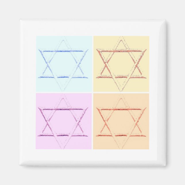 Spara datum/Star of David popkonst Magnet (Framsidan)