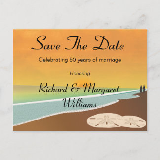 Spara Datum Strandjubileum Meddelande Vykort