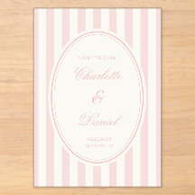 Spara datum Stripe anpassad pastellrosa