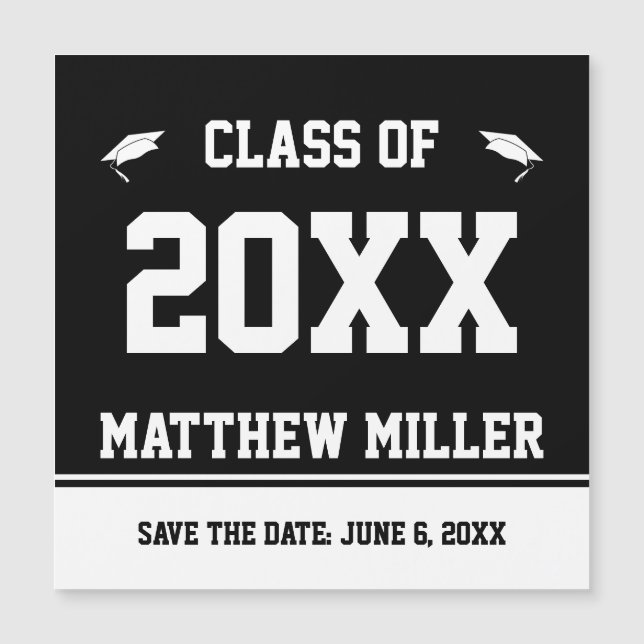 Spara datum Svartvit grads Namn Studenten (Framsida)