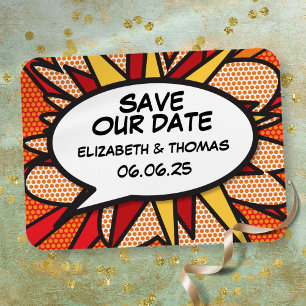 Spara datum Tal Bubble Roligt Retro Tecknad Bok Magnet