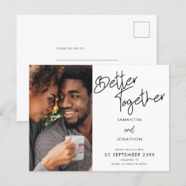 Spara datum tillsammans med fotoskriptet meddelande vykort