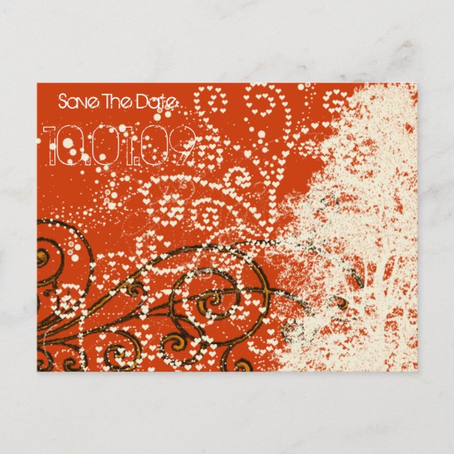 Spara datum - Träd-skrivar Meddelande Vykort (Framsida)