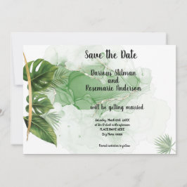 Spara datum Tropisk Palm-inbjudan Inbjudningar