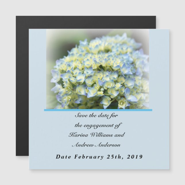 Spara datum - tunt magnetkort magnetisk inbjudningskort (Fram/baksida)