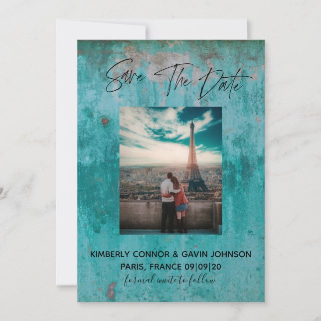 Spara datum |Turkos Rost Datumet (Framsida)