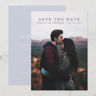 Spara datum Vildblomma Blå Akvarell Elegant Inbjudningar