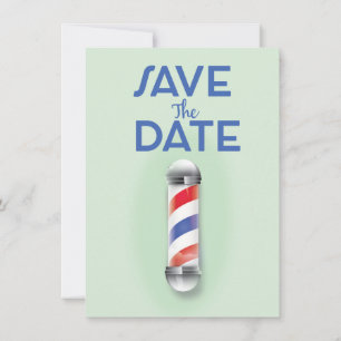 Spara datum Vintage Barber Shop Inbjudningar