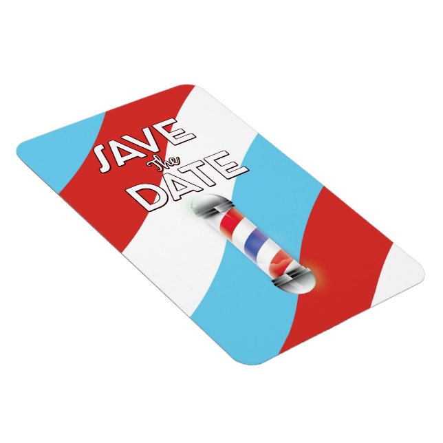 Spara datum Vintage Barber Shop Magnet (Högersidan)