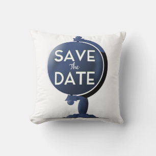 Spara Datum Vintage Globe Kudde