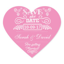 Spara datum Vintage Heart-Rosan